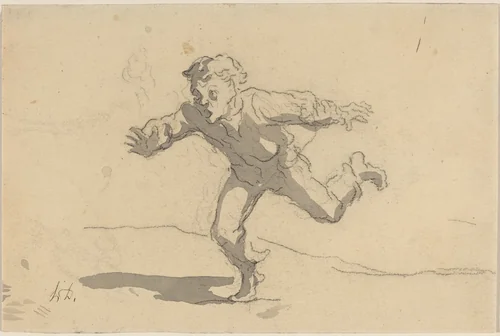 The Young Courier by Honoré Daumier, drawing, 1808-1879