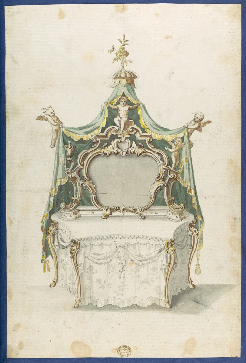 Toilet Table, from Chippendale Drawings, Vol. II by Thomas Chippendale, drawing, 1760