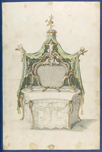 Toilet Table, from Chippendale Drawings, Vol. II by Thomas Chippendale, drawing, 1760