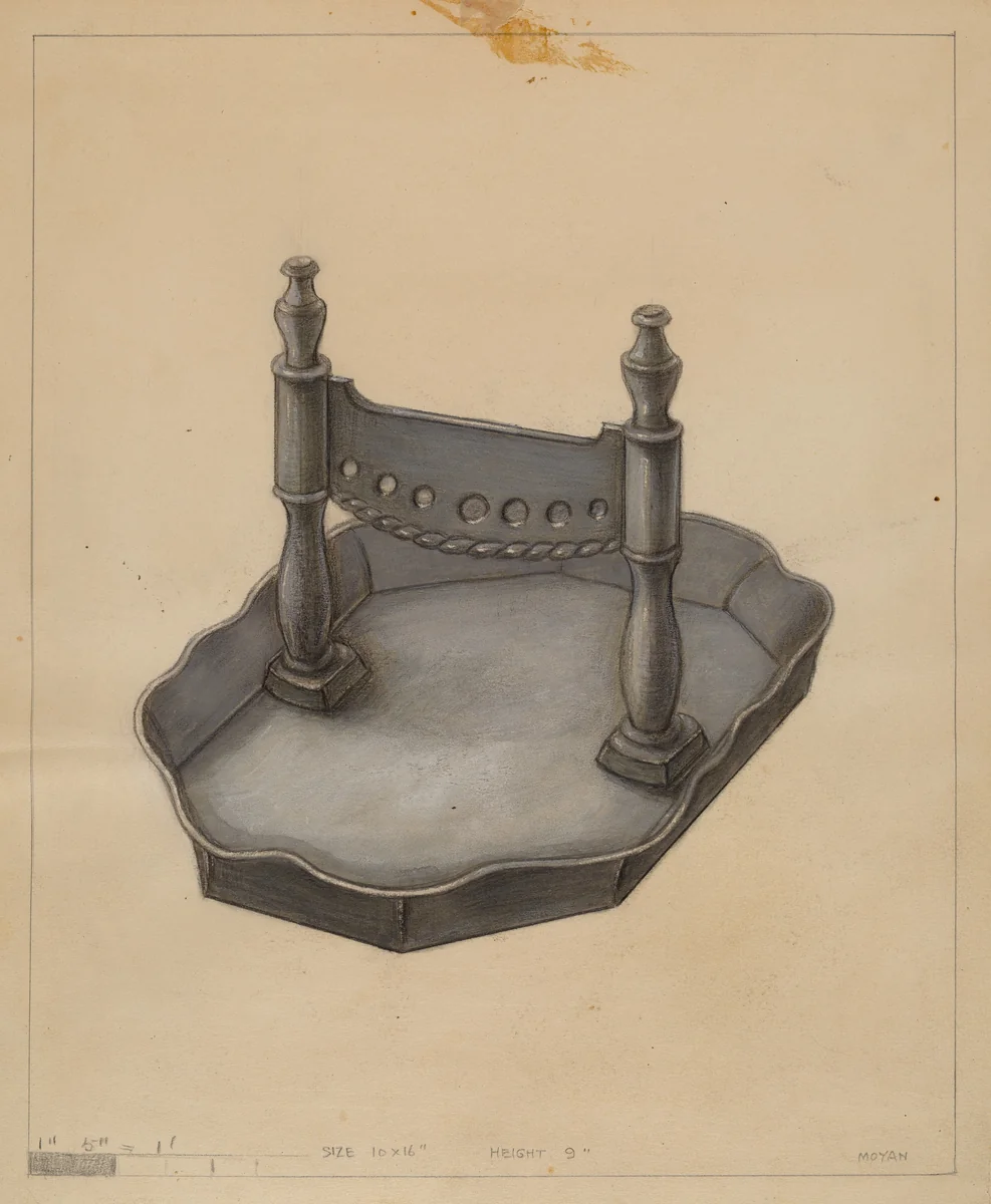 Foot Scraper by Franklin C. Moyan, index of american design, 1936