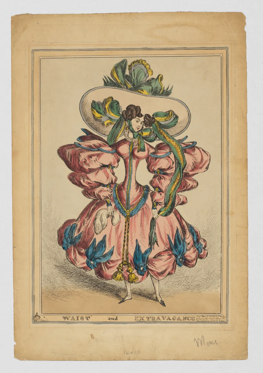 Waist and Extravagance by William Heath, print, 1829