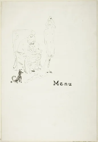 La fillette nue: Menu by Henri de Toulouse-Lautrec, print, 1898