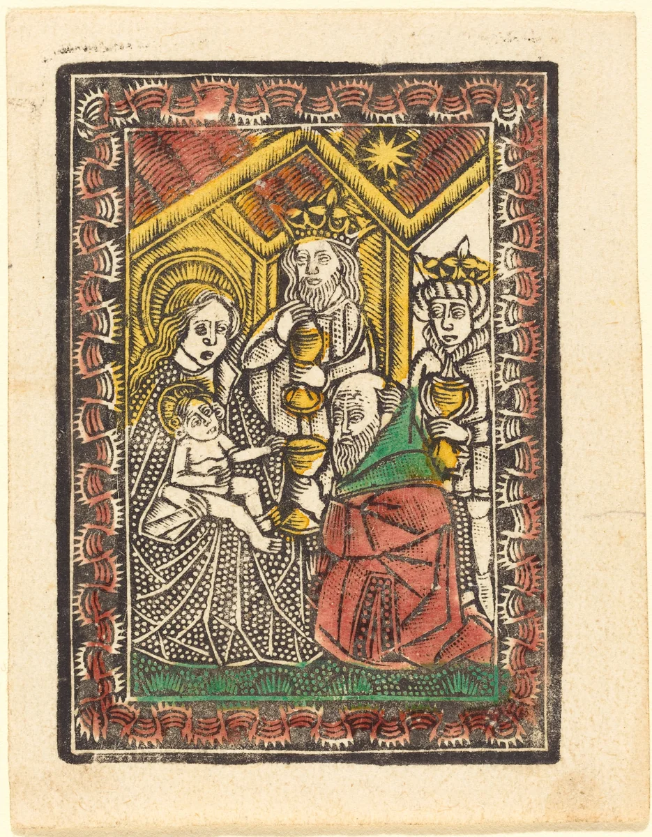 The Adoration of the Magi by German 15th Century, print, 1470-1480