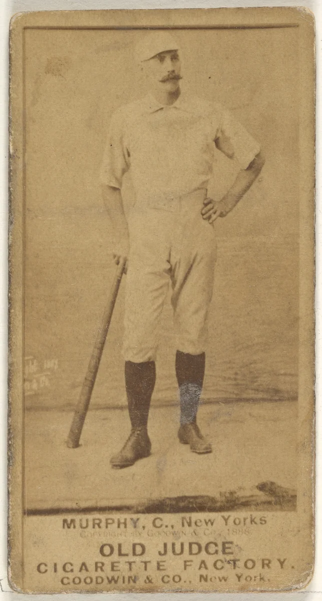 Patrick J. Murphy, Catcher, New York, from the Old Judge series (N172) for Old Judge Cigarettes by Goodwin & Company, photograph, 1888