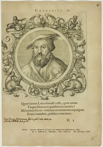 Portrait of Cornarius by Unknown Artist, print, 1574