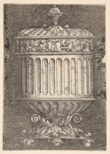 Covered Goblet with Three Feet by Albrecht Altdorfer, print, 1500-1538