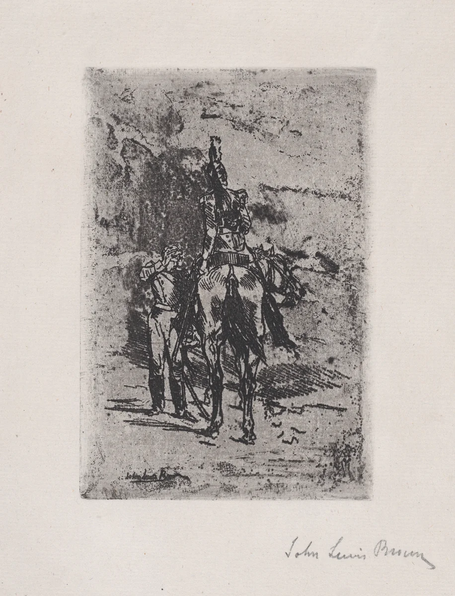 Cavalier by John Lewis Brown, print, 1847-1890