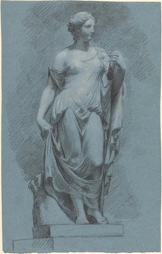 The "Farnese Flora" at Stourhead by Samuel Woodforde, drawing, 1763-1817