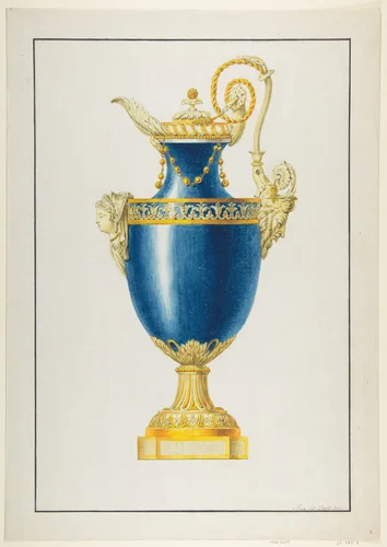 Design for a Gilt Bronze Ewer by George Heinrich von Kirn, drawing, 1765-1795
