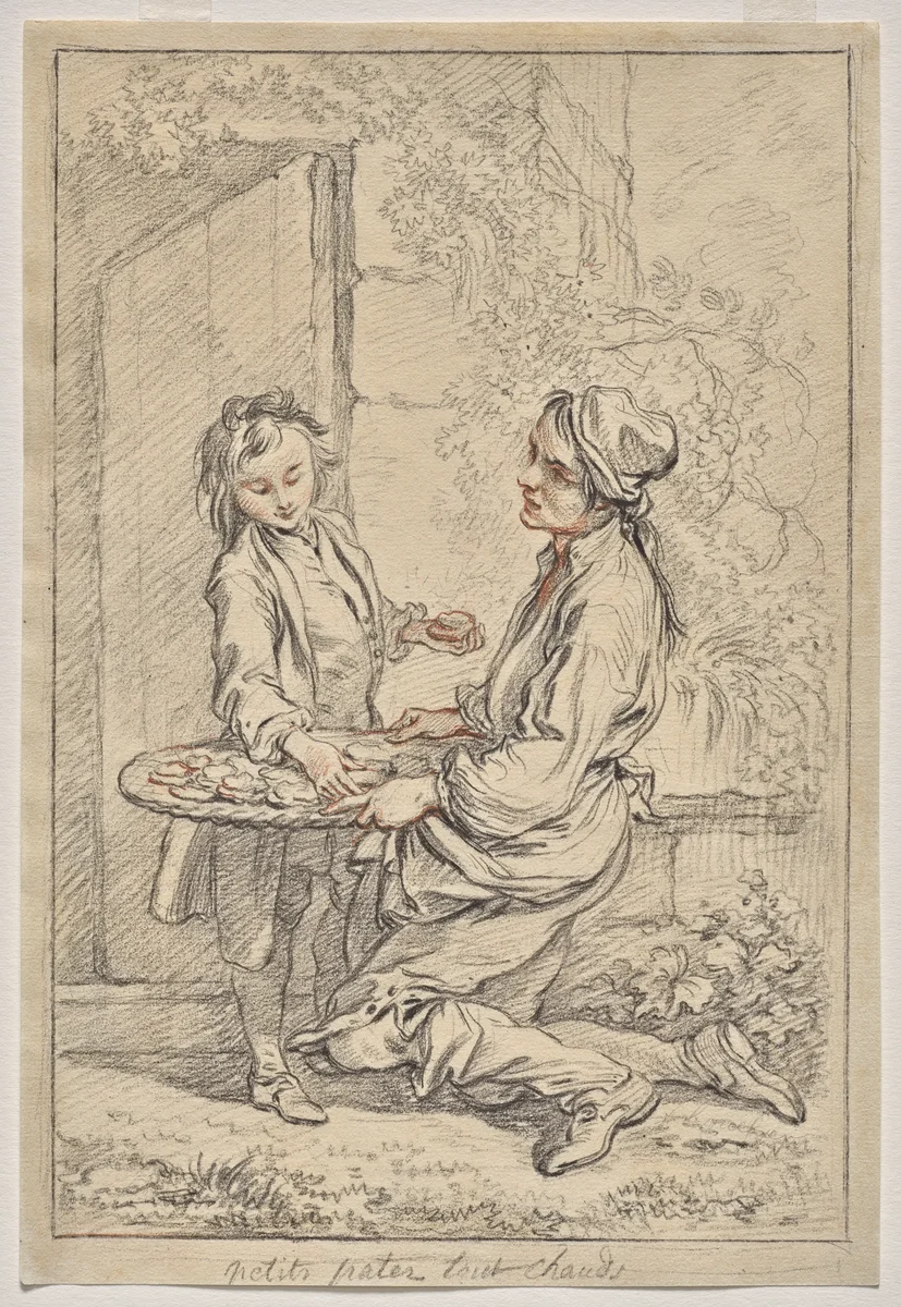 Pastries, Talmouses, All Hot by François Boucher, drawing, 1732-1742