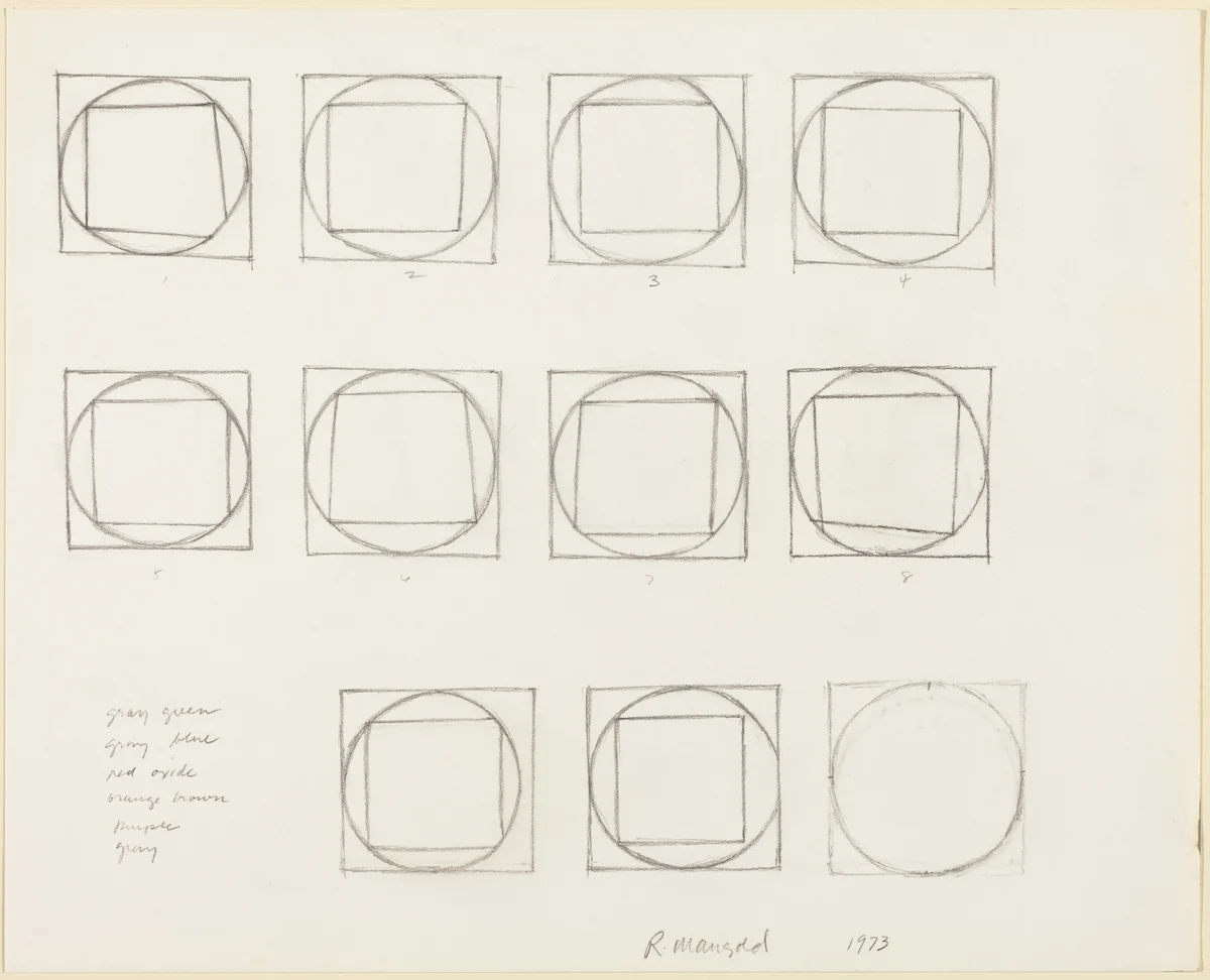 Untitled by Robert Mangold, drawing, 1973