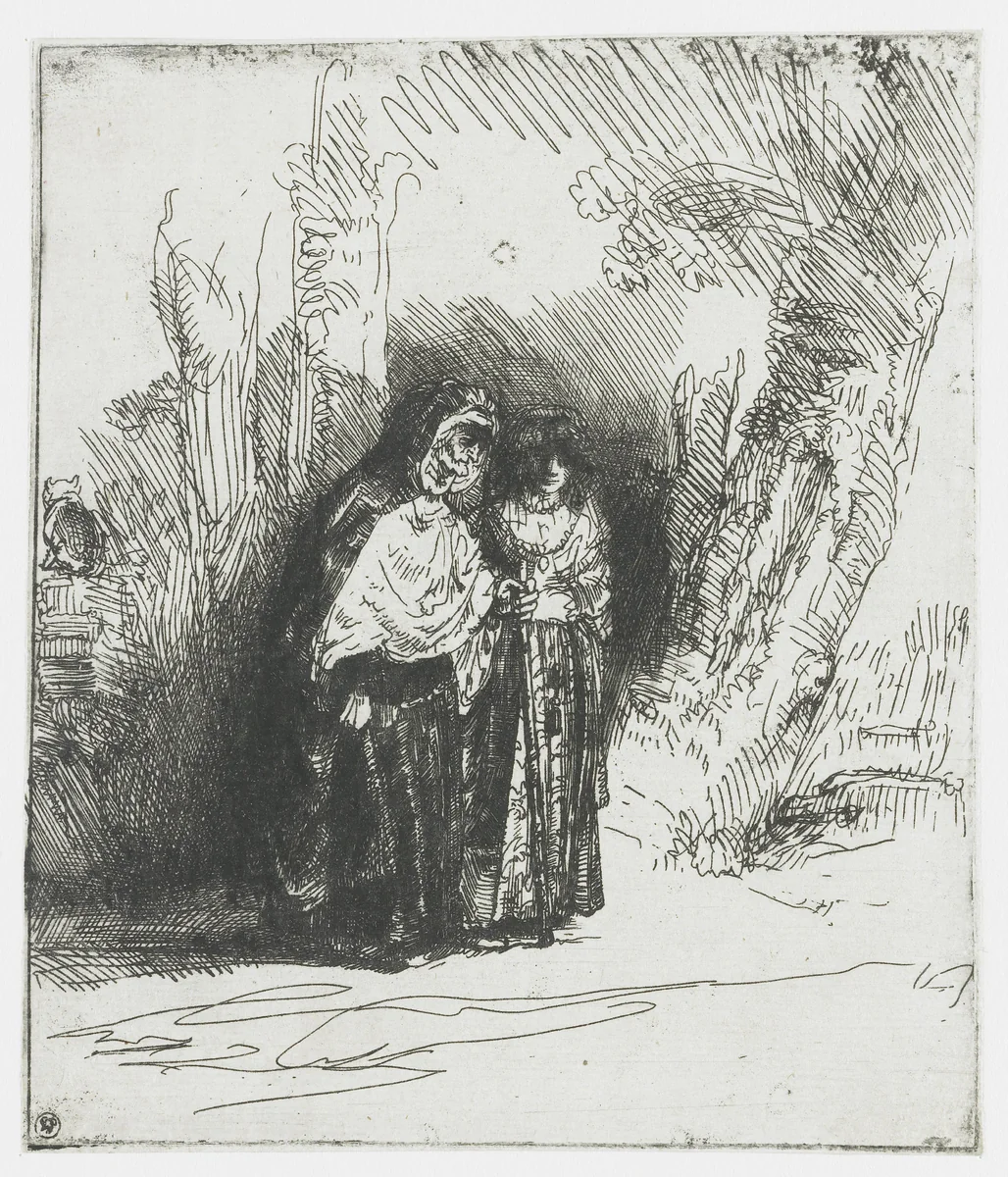 The Spanish gypsy 'Preciosa' by Rembrandt van Rijn, print, 1642