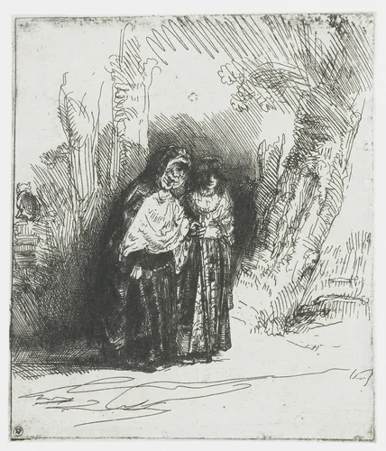 The Spanish gypsy 'Preciosa' by Rembrandt van Rijn, print, 1642
