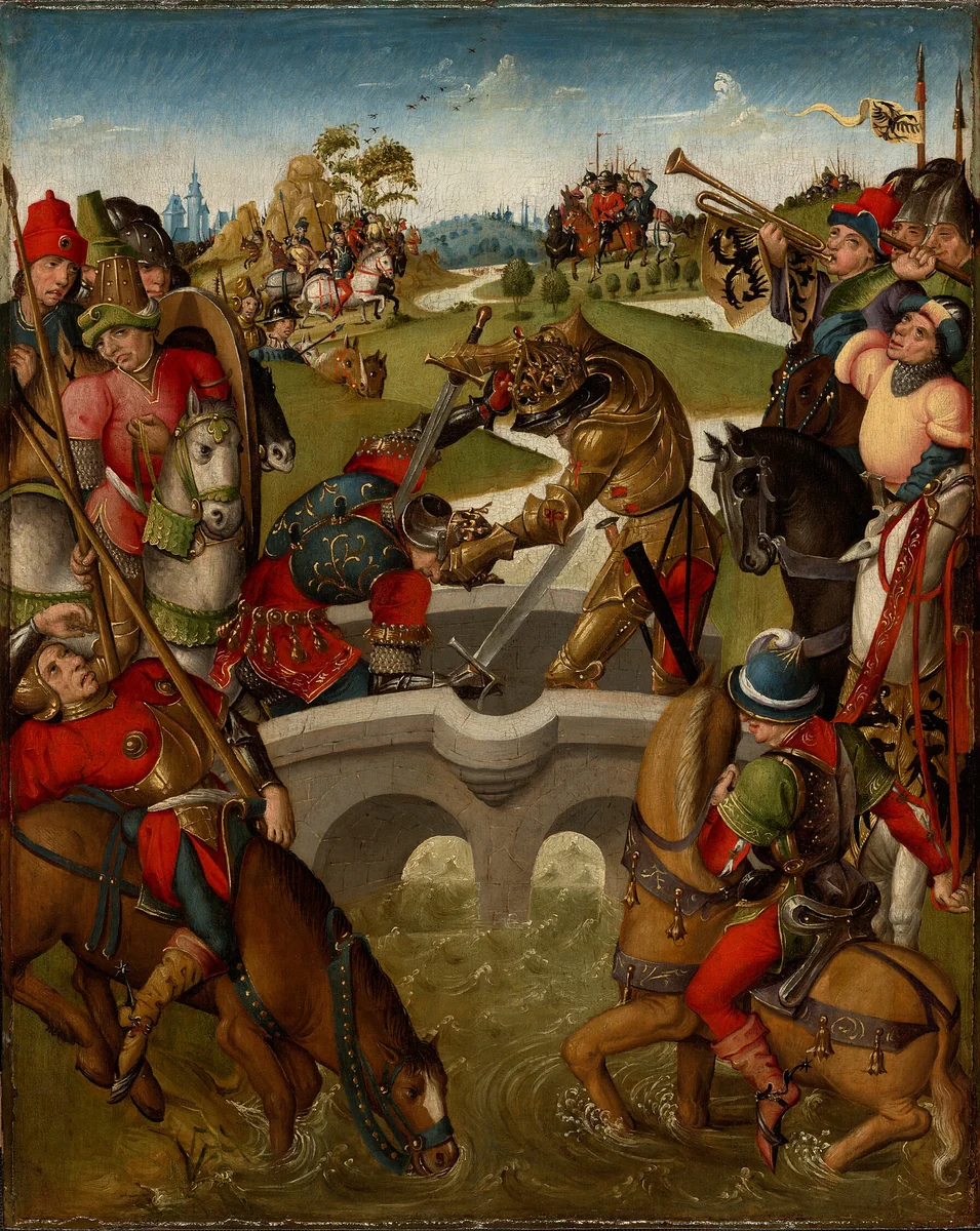 Emperor Heraclius Slays the King of Persia by Netherlandish, painting, 1460-1480