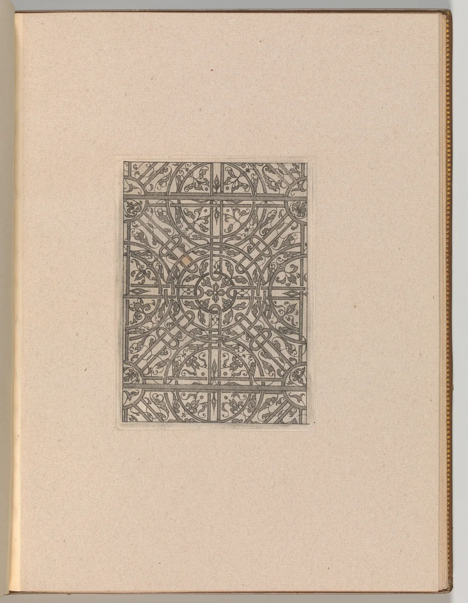 Copies after the 'Livre contenant passement de moresques' (plate 2) by Jacques Androuet du Cerceau, book, 1800-1900