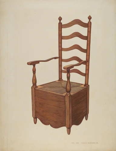 Commode Chair by Ernest A. Towers, Jr., index of american design, 1940