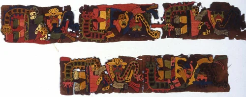 Fragments (Border) by Nazca Peru, textile, -100-200