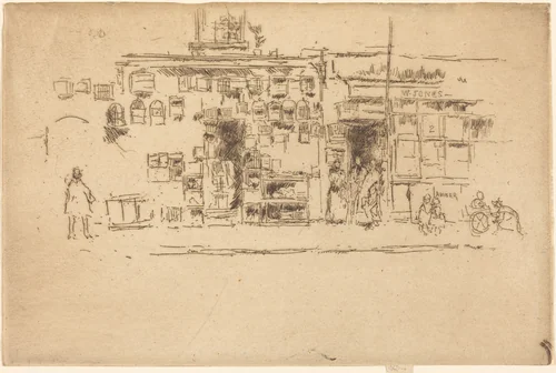 Bird-Cages Chelsea by James McNeill Whistler, print, 1886-1888