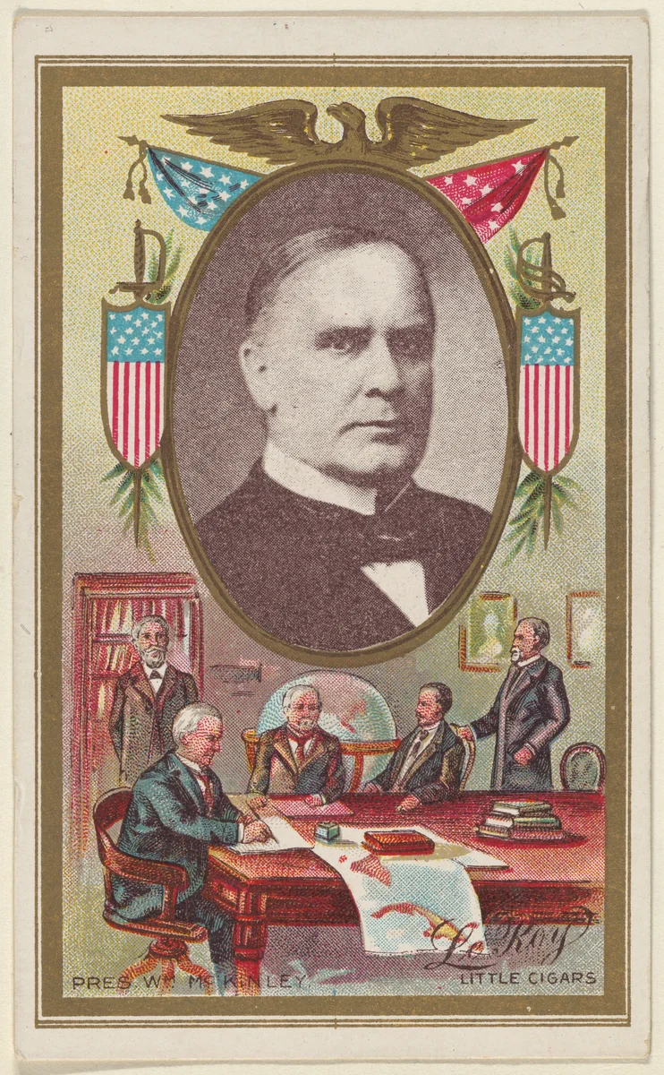 President William McKinley, from the "Generals" series (T63), issued by LeRoy Little Cigars by LeRoy Little Cigars, print, 1898-1901