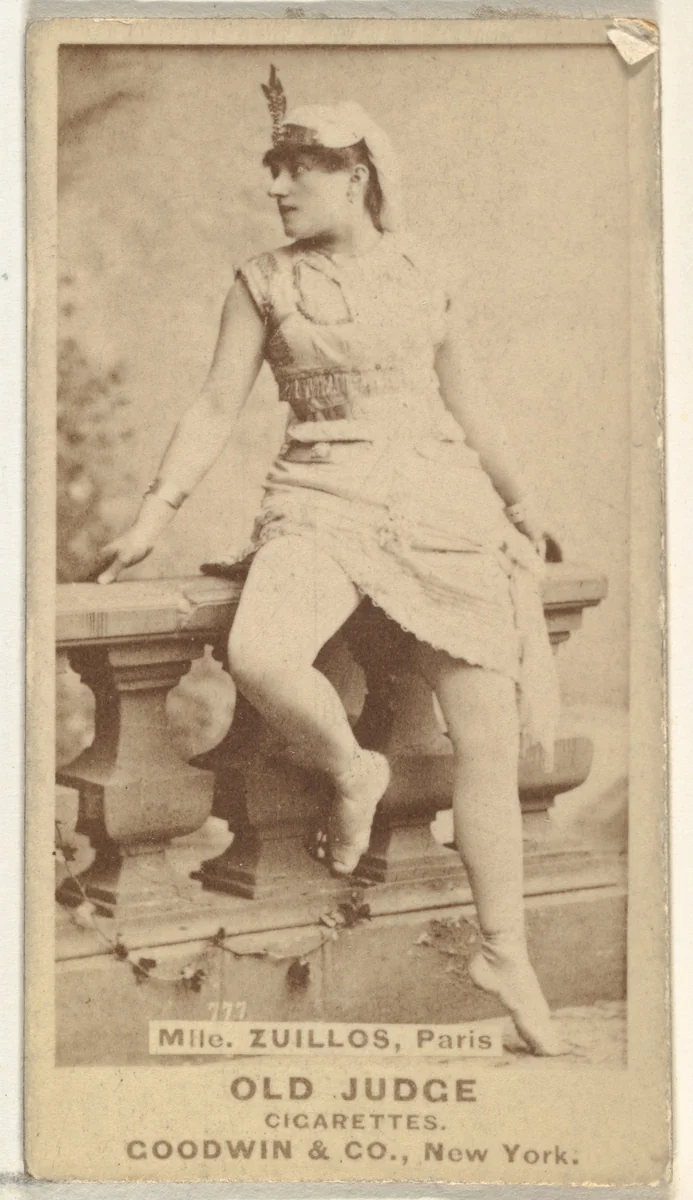Mlle. Zuillos, Paris, from the Actors and Actresses series (N171) for Old Judge Cigarettes by Goodwin & Company, photograph, 1886-1890
