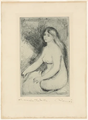 Seated Bather by Pierre-Auguste Renoir, print, 1892-1902