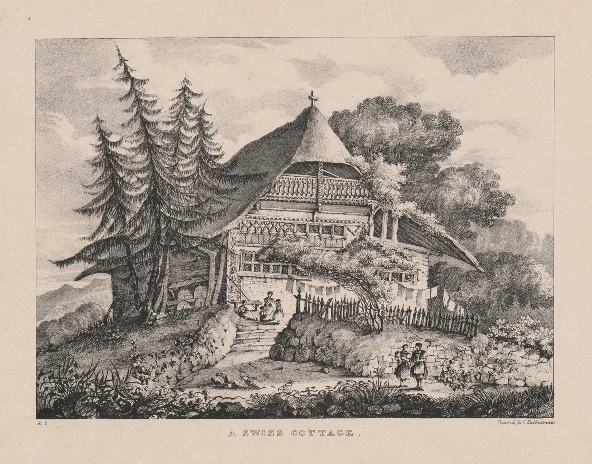 A Swiss Cottage by Richenda Cunningham
Charles Joseph Hullmandel, print, 1820-1830