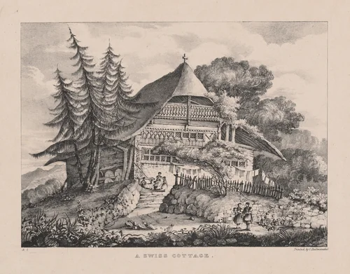 A Swiss Cottage by Richenda Cunningham
Charles Joseph Hullmandel, print, 1820-1830