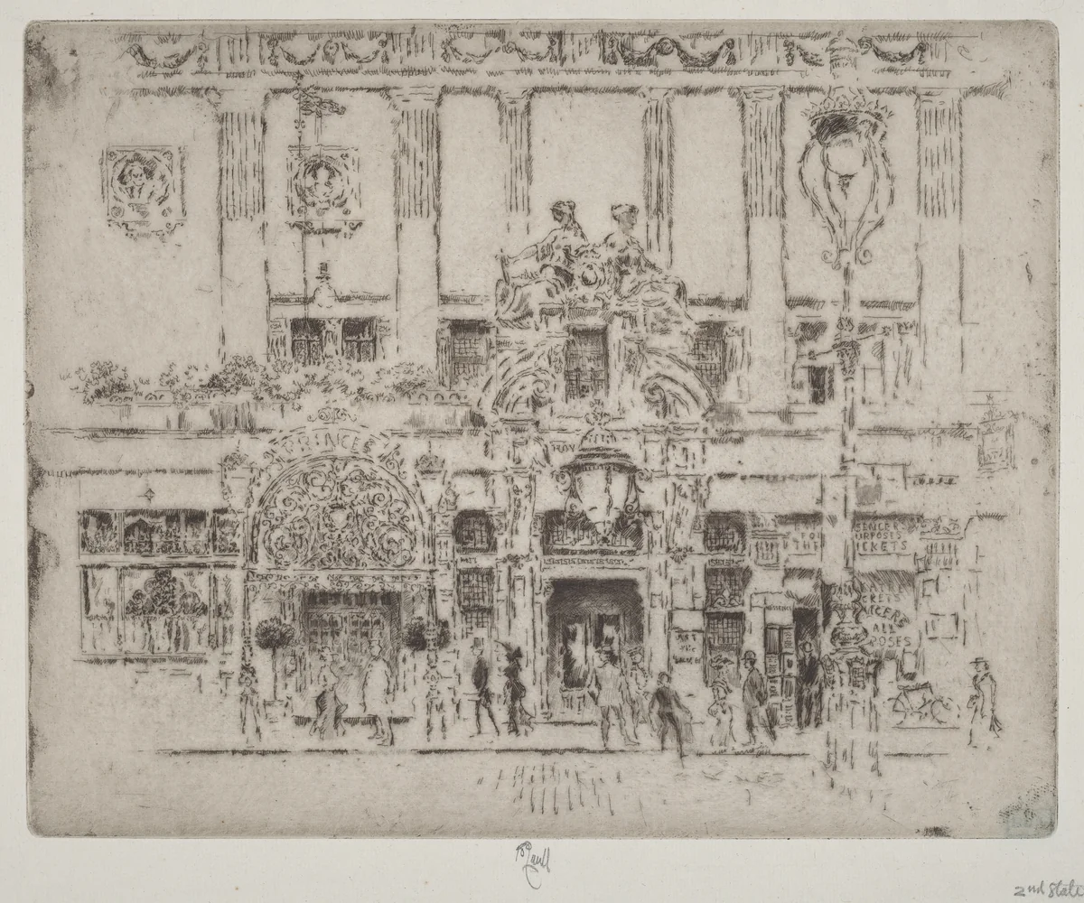 The Institute, Piccadilly by Joseph Pennell, print, 1906