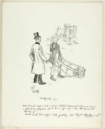 Dottyville Again by Philipp William May, drawing, 1899