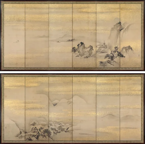 Summer and Winter Landscapes by Kano Naonobu, painting, 1607-1650
