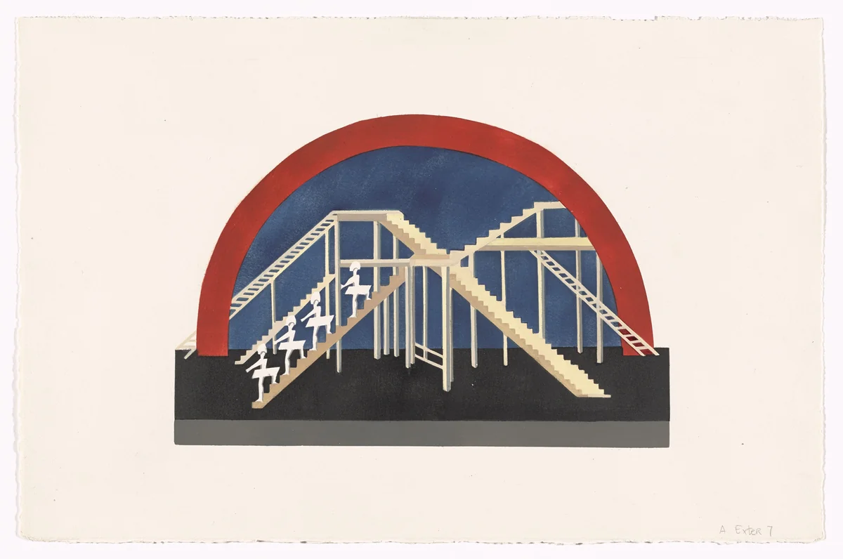 Operetta (Opérette) from Alexandra Exter: Stage Sets (Alexandra Exter: Décors de théâtre) by Alexandra Exter, print, 1927