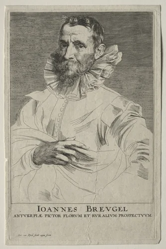 Jan Brueghel by Anthony van Dyck, print, 1630-1633