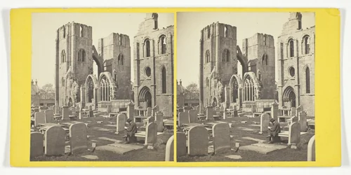 Elgin Cathedral - transept and Towers by G. W. Wilson, photograph, 1850-1874