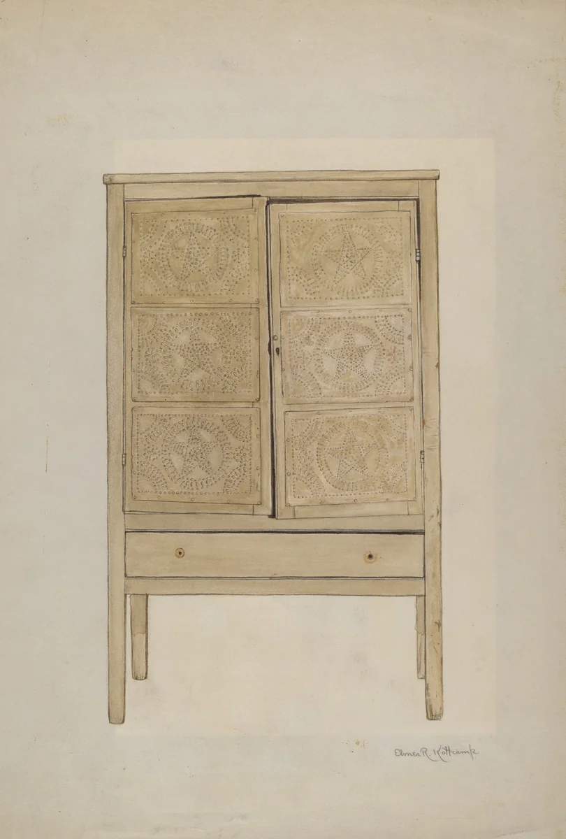 Cabinet by Elmer R. Kottcamp, index of american design, 1935-1942