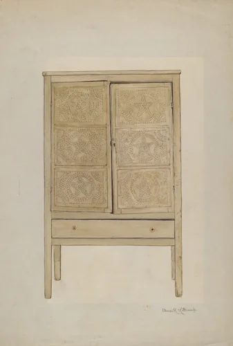 Cabinet by Elmer R. Kottcamp, index of american design, 1935-1942