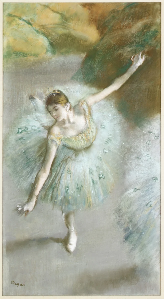 Dancer in Green by Edgar Degas, drawing, 1878-1888