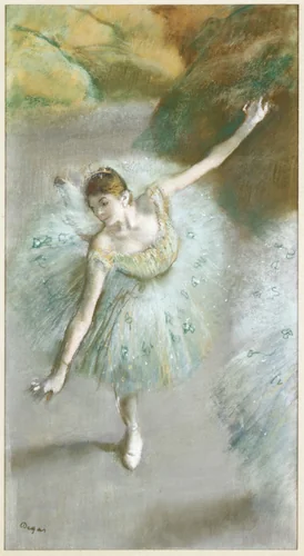 Dancer in Green by Edgar Degas, drawing, 1878-1888