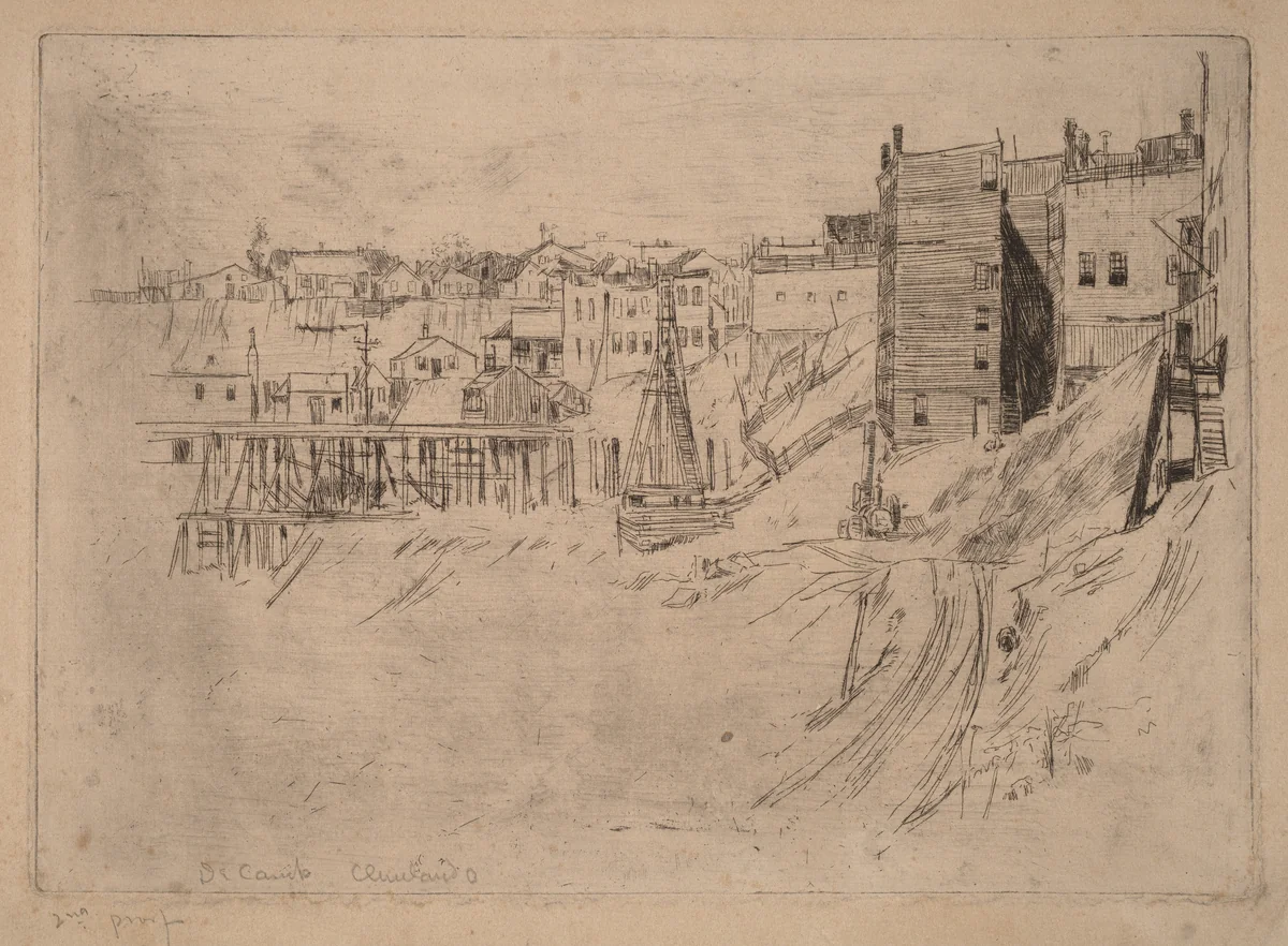 Cleveland, Ohio by Joseph Rodefer DeCamp, print, 1883