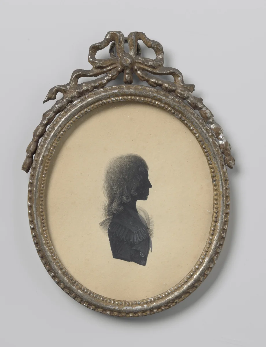 Silhouet portret van een jongen by Simon Schaasberg, painting, 1790-1800