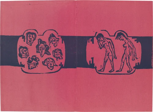 Vorsatz (front endpapers) from Georg Heym: Umbra Vitae (Georg Heym: Shadow of Life) by Ernst Ludwig Kirchner, volume, 1924