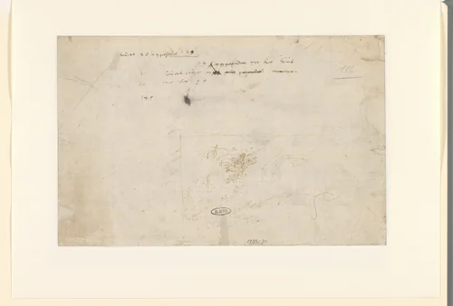 Heuvelachtig landschap met bomen en een figuur by Pieter Stevens, drawing, 1577-1624