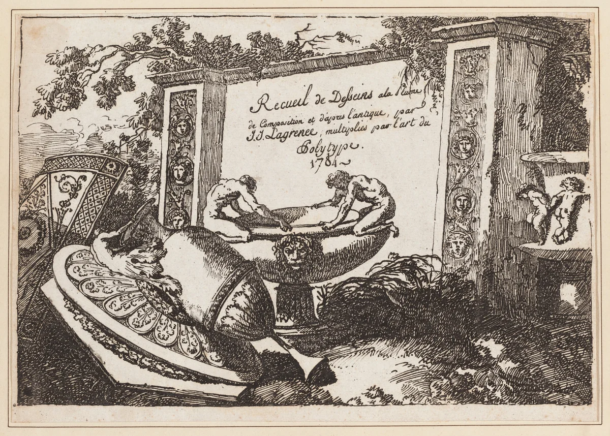 Title Page by Jean Jacques Lagrenée, print, 1784