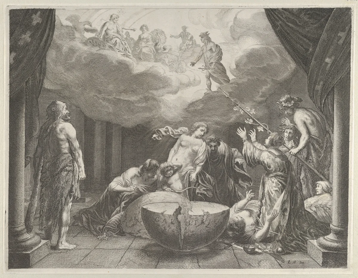 Plate 10: Allegory on the Discord in France, from Caspar Barlaeus, "Medicea Hospes" by Pieter Nolpe, print, 1638