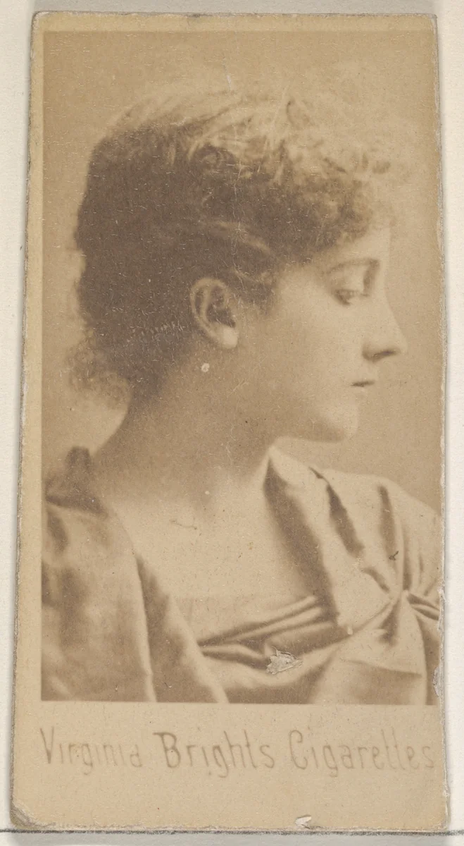 From the Actors and Actresses series (N45, Type 5) for Virginia Brights Cigarettes by Allen & Ginter, photograph, 1885-1891