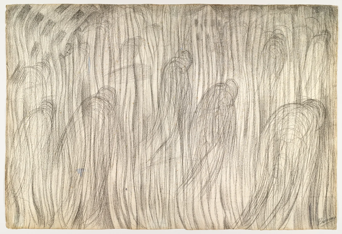 States of Mind: Those Who Stay by Umberto Boccioni, drawing, 1911