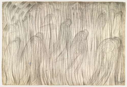 States of Mind: Those Who Stay by Umberto Boccioni, drawing, 1911