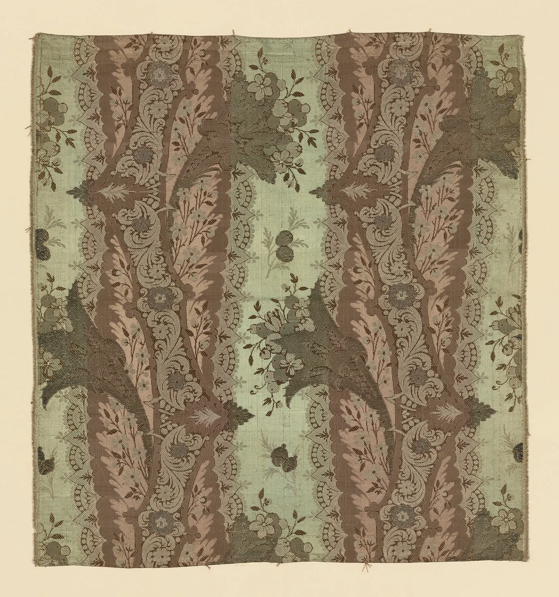 Panel (Dress Fabric) by France, textile, 1718-1720