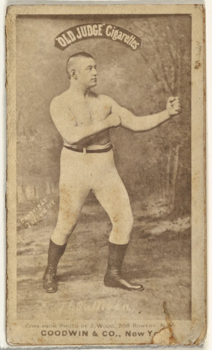 John L. Sullivan, from the Celebrities and Prizefighters series (N174) for Old Judge Cigarettes by Goodwin & Company, photograph, 1887-1888