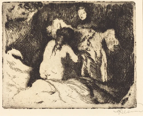 Getting Up (Le lever) by Albert Besnard, print, 1913