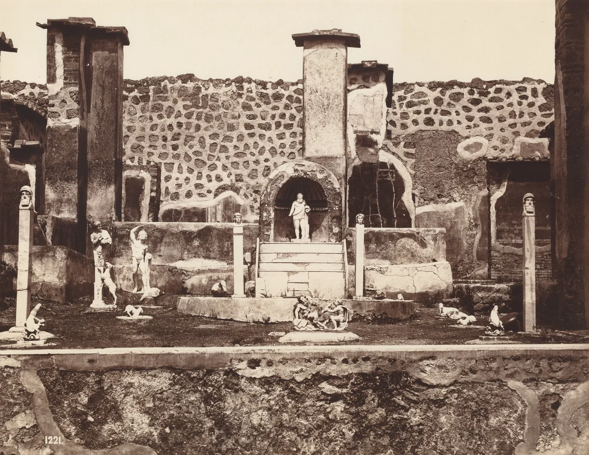 Casa di Marco Lucrezio, Pompei (House of Marco Lucrezio, Pompeii) by Giorgio Sommer, photograph, 1865-1875